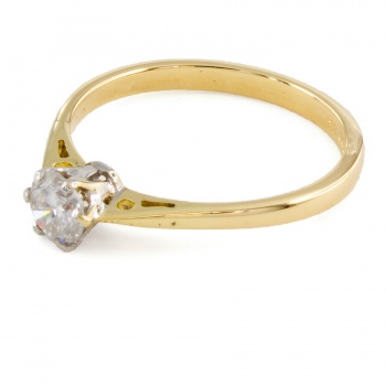 9ct gold Diamond 25pt solitaire Ring size K